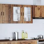 vidaXL Keukenbovenkast met glazen deur Porto oud houtkleurig, Verzenden