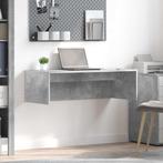 vidaXL Aan de muur bevestigd bureau Beton Grijs 100 x 45 x, Verzenden, Nieuw