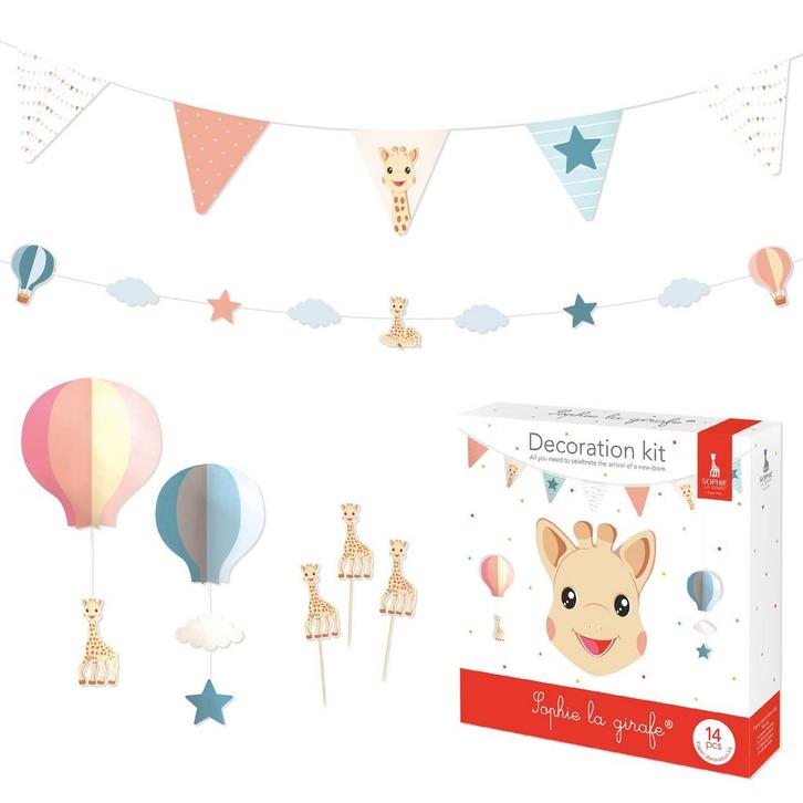 Sophie De Giraf Versiering Set 14 delig, Hobby en Vrije tijd, Feestartikelen, Nieuw, Verzenden