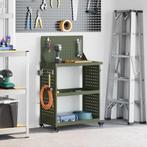 vidaXL Gereedschapswagen Olijfgroen 65 x 35 x 111 cm, Doe-het-zelf en Bouw, Verzenden, Nieuw