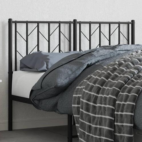 vidaXL Tête de lit métal noir 120 cm, Maison & Meubles, Chambre à coucher | Lits, Neuf, Envoi
