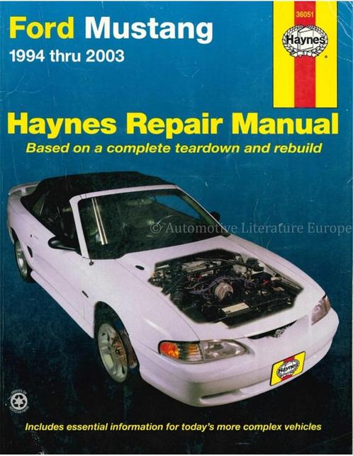 1994 - 2004 FORD MUSTANG HAYNES WERKPLAATSHANDBOEK ENGELS, Autos : Divers, Modes d'emploi & Notices d'utilisation