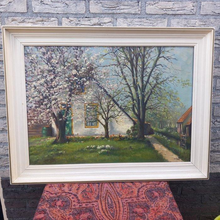 Cor van de Zwalm ( 1884-1955 ) - Boerderijgezicht, Antiek en Kunst, Kunst | Schilderijen | Klassiek