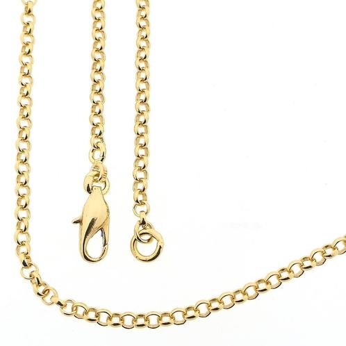Gouden jasseron schakel ketting | 61 cm (gouden ketting), Handtassen en Accessoires, Kettingen, Overige kleuren, Gebruikt, Goud