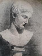 European School (XIX) - Study of a Classical bust of Apollo