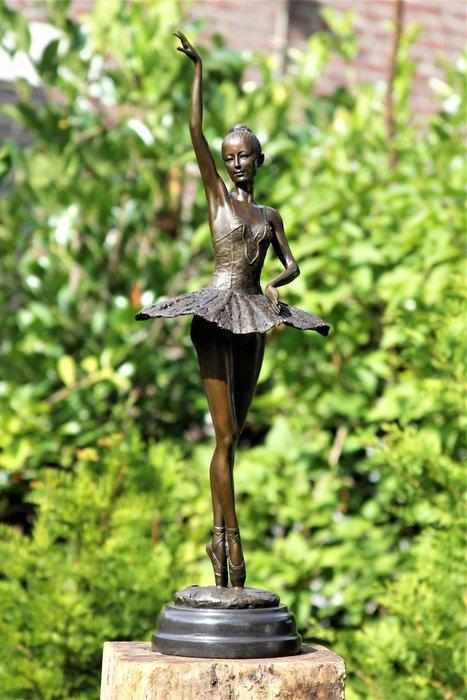 sculptuur, Ballerina - 67 cm - Brons, Marmer, Antiek en Kunst, Kunst | Designobjecten