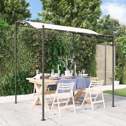 vidaXL Luifel 2x2,3 m 180 g/m² stof en staal crèmekleurig, Tuin en Terras, Partytenten, Nieuw, Verzenden