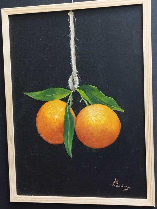 Franco Bencivenga (1953) - Arance appese, Antiek en Kunst, Kunst | Schilderijen | Klassiek