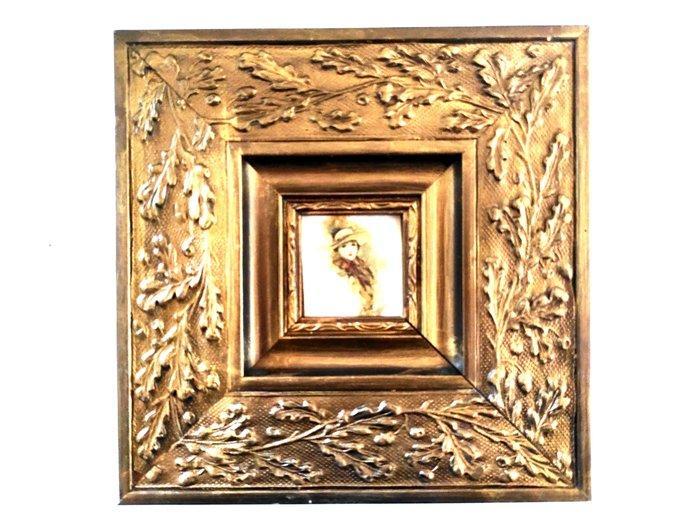 Fotolijst - hout, stucwerk - Mooie Art Deco lijst., Antiek en Kunst, Curiosa en Brocante