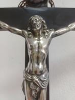 Kruis - hout zilver - 1940-1950 - Crucifix Jésus, Antiek en Kunst