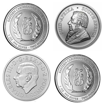 Wereld. Silver Coin Set – Lot of 4 x 1 oz – 2025 Britannia,