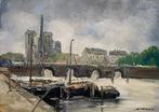 Jan Kelderman (1914-1990) - Seine met Notre-Dame