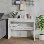 vidaXL Table console Blanc brillant 102x30x80 cm, Maison & Meubles, Tables | Tables de salon, Neuf, Verzenden
