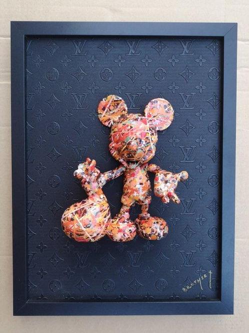 Brother X - Louis Vuitton x Mickey Mouse ; Colorful Black, Antiek en Kunst, Kunst | Schilderijen | Modern