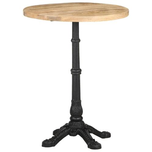 vidaXL Bistrotafel Ø 60x76 cm ruw mangohout, Huis en Inrichting, Tafels | Eettafels, Nieuw, Verzenden