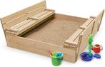 Zandbak met deksel & zitje - opvouwbare deksel - 120 x 12..., Kinderen en Baby's, Speelgoed | Buiten | Zandbakken, Ophalen of Verzenden