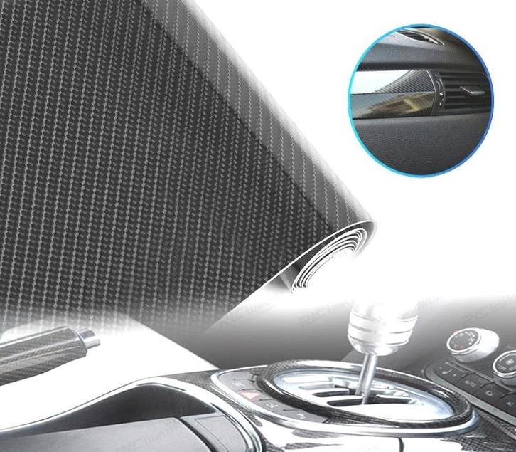 ROULEAU DE FILM EN CARBONE 5D NOIR BRILLANT, Auto-onderdelen, Interieur en Bekleding, Verzenden