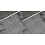 vidaXL Doucheafvoer 2 st rechthoekig 930x140 mm roestvrij, Doe-het-zelf en Bouw, Verzenden, Nieuw