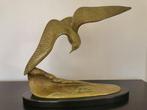 Irénée Rochard - sculptuur, Mouette sur vague - 41 cm -