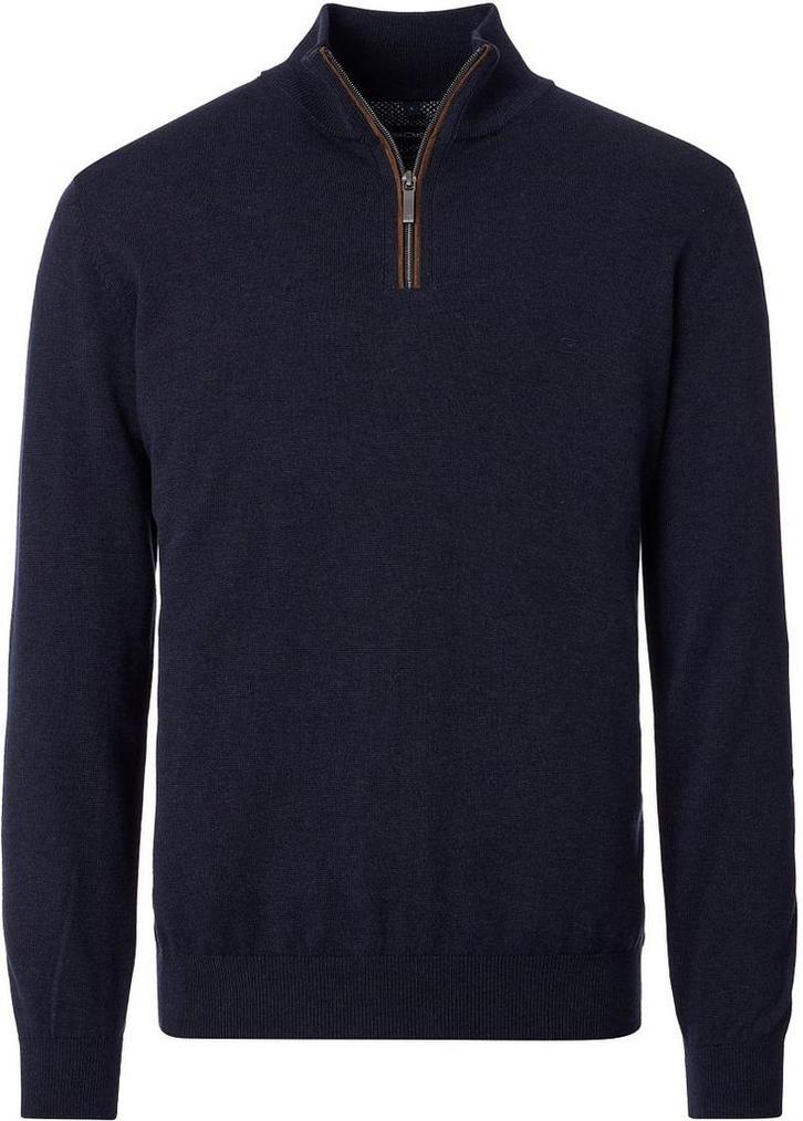 Casa Moda Halfzip Trui Solid Navy maat Maat 52/54 (L) Heren, Kleding | Heren, Truien en Vesten, Blauw, Nieuw, Maat 52/54 (L), Verzenden
