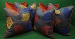 Kussenset: vier met Ginkgo-stof, door Manufatti Toscani,, Antiek en Kunst