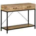 Bijzettafel – Vintage - Lades - Onderplank - Bruin, Huis en Inrichting, Tafels | Sidetables, Ophalen of Verzenden, Nieuw, Modern