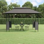 vidaXL Prieel met dak 400x300x270 cm staal antracietkleurig, Verzenden, Nieuw
