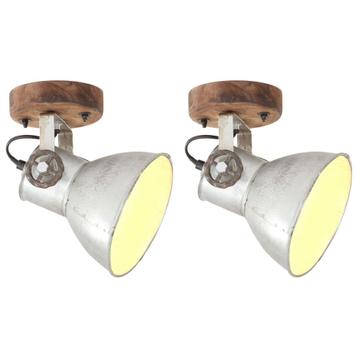 vidaXL Wand-/plafondlampen industrieel 2 st E27 20x25 cm, Huis en Inrichting, Verzenden, Nieuw