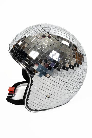 Discobal Helm Spiegeltjes Disco Spiegelbal Motorhelm Skihelm beschikbaar voor biedingen