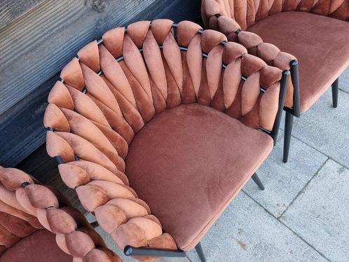 Stoel (4) - Metaal - Chique Golvend, Antiek en Kunst, Kunst | Designobjecten