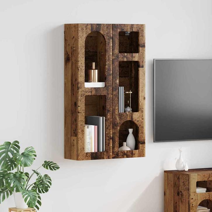 vidaXL Hangkast met plank Oudhout 59 x 20 x 100 cm Bewerkt, Huis en Inrichting, Kasten | Overige, Nieuw, Verzenden