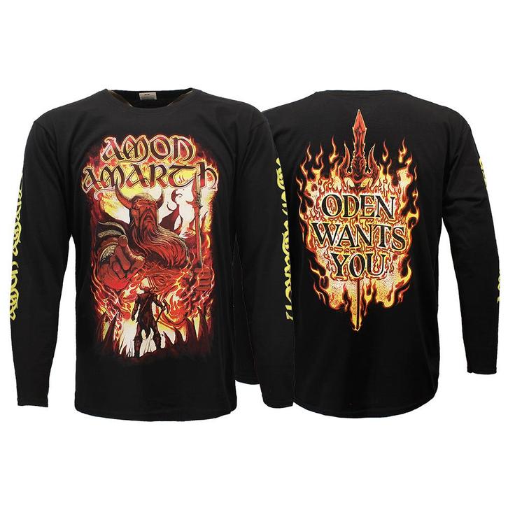 Amon Amarth Oden Wants You Longsleeve T-Shirt - Officiële, Kleding | Heren, T-shirts