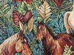 Gobelin stof voor wandbekleding met paarden in de natuur -, Antiek en Kunst