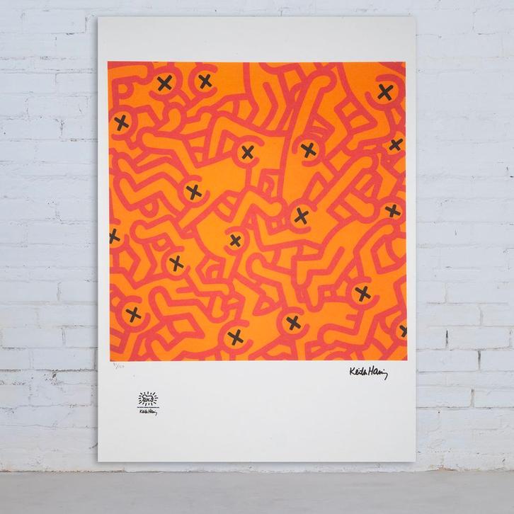 Keith Haring – Offset Lithografie, 50×70 cm, Gecertificeerd, Antiquités & Art, Art | Lithographies & Sérigraphies