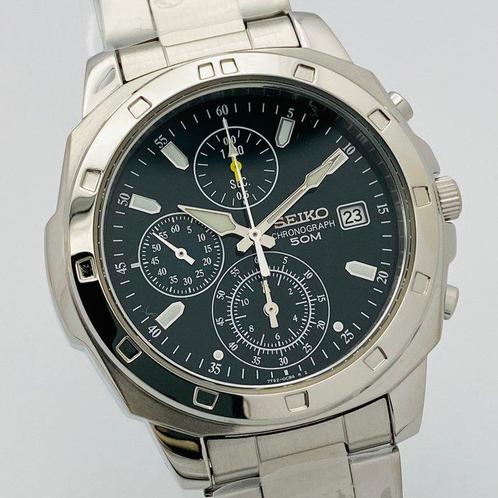Seiko - Chronograph Dark Green Dial - Sans Prix de Réserve -, Handtassen en Accessoires, Horloges | Antiek