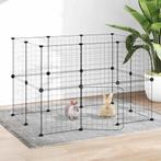 vidaXL Huisdierenkooi met deur 20 panelen 35x35 cm staal, Verzenden, Nieuw