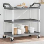 vidaXL Trolley 3-laags 99x50x96 cm aluminium grijs, Huis en Inrichting, Verzenden, Nieuw