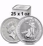 Royaume-Uni. 25 x 2023 1 oz £2 GBP UK Silver Britannia, Postzegels en Munten