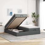 vidaXL Ottoman bed met matrassen 160x200cm stof donkergrijs, Huis en Inrichting, Slaapkamer | Bedden, Verzenden, Nieuw