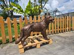 Beeld, Bronze: XL Shepherd Dog 18kg 87cm - 68.5 cm - Brons -, Antiek en Kunst