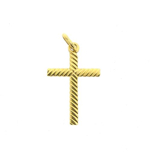 18 Krt. Gouden hanger van een kruis (religieus), Bijoux, Sacs & Beauté, Bracelets à breloques, Enlèvement ou Envoi