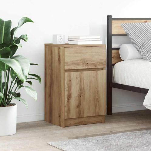 vidaXL Nachtkastjes 2 st 39x35x65cm bewerkt hout artisanaal, Huis en Inrichting, Slaapkamer | Nachtkastjes, Nieuw, Verzenden