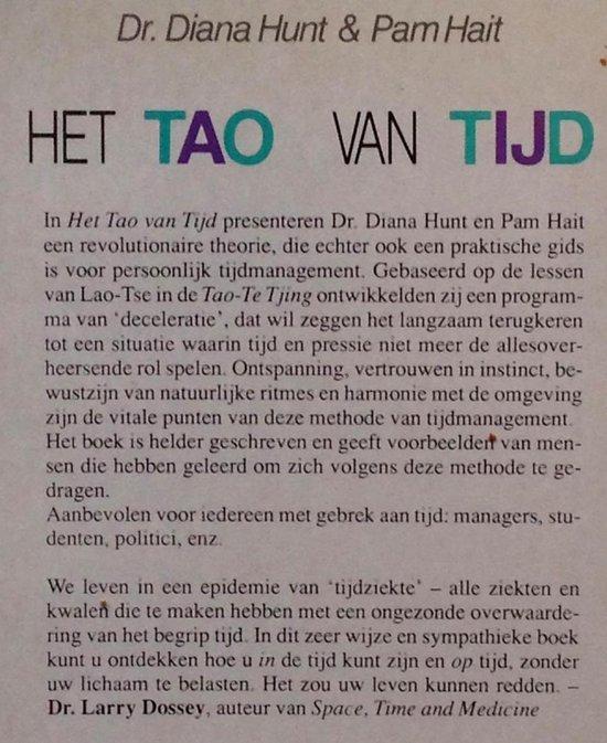 TAO VAN TIJD 9789061343608 Hunt, Boeken, Studieboeken en Cursussen, Gelezen, Verzenden