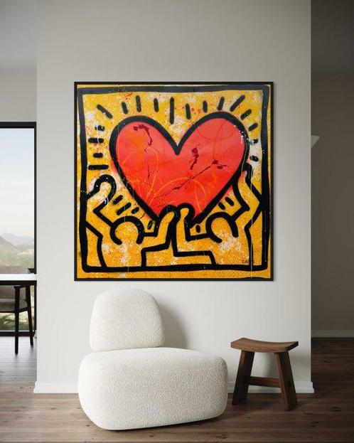 CASPA - Keith Haring Love, Antiek en Kunst, Kunst | Schilderijen | Modern