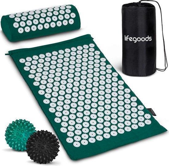 Tweedekans | LifeGoods Acupressuur Mat met Kussen - Shakti, Sport en Fitness, Massageproducten, Ophalen of Verzenden