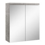 Badkamerkast Toledo 60 x 20 x 60 cm Beton Grijs Spiegelkast, Verzenden, Nieuw