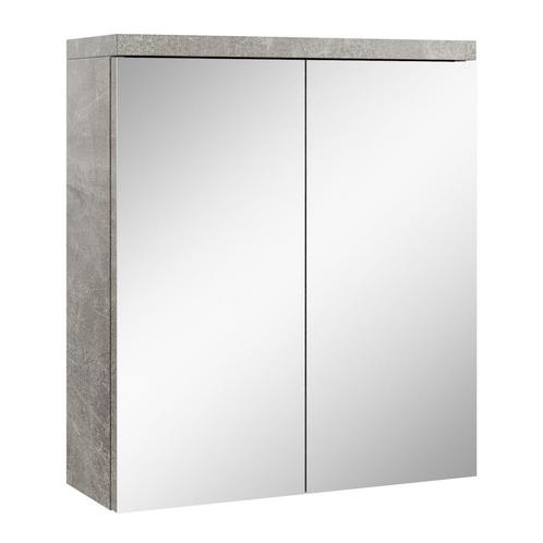 Badkamerkast Toledo 60 x 20 x 60 cm Beton Grijs Spiegelkast, Huis en Inrichting, Badkamer | Badkamermeubels, Nieuw, Verzenden