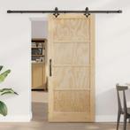 vidaXL Schuifdeurset Anders ORKDAL Naturel en zwart 86 x, Doe-het-zelf en Bouw, Deuren en Vliegenramen, Verzenden, Nieuw