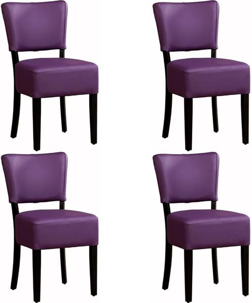 Set van 4 Leren eetkamerstoelen - Echt leer, Landelijk,, Huis en Inrichting, Stoelen, Overige kleuren, Vier, Nieuw, Leer, Ophalen of Verzenden