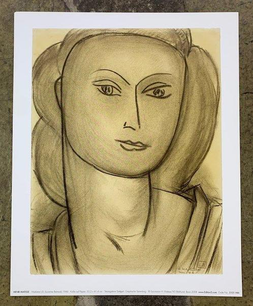 Henri Matisse (1869-1954) - Madame L.B. (Lucienne Bernard),, Antiek en Kunst, Kunst | Tekeningen en Fotografie